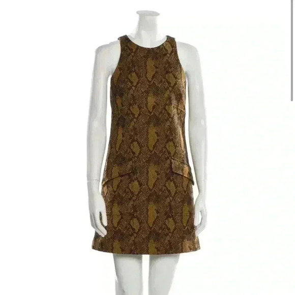 Joie Dresses & Skirts - Joie Shift Dress XXS yellow and black animal print, oversized, sleeveless, good